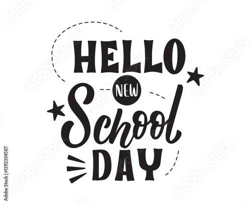 Set back to school lettering design 