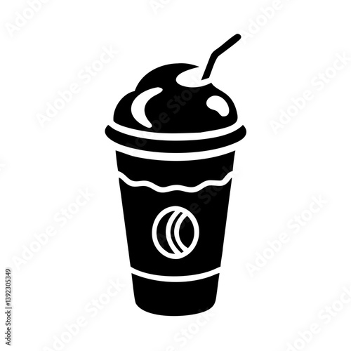 frappuccino icon, frappuccino line art - simple line art of frappuccino, perfect for frappuccino logos and icons
