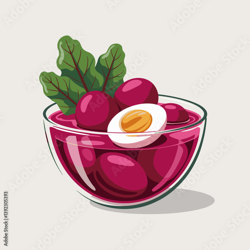 Pickled Red Beet Eggs in Brine – Vintage Food Art Print