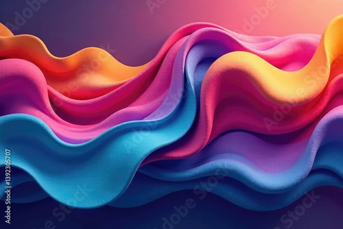 Fluid dynamic shapes forming a colorful, seamless background texture, geometric, abstract