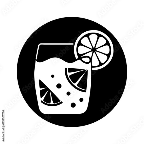 gin and tonic with lime icon, gin and tonic with lime line art - simple line art of gin and tonic with lime, perfect for gin and tonic with lime logos and icons