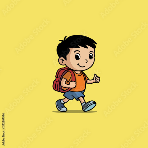 Cartoon Boy Walking