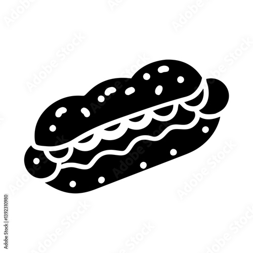 meatball sub icon, meatball sub line art - simple line art of meatball sub, perfect for meatball sub logos and icons