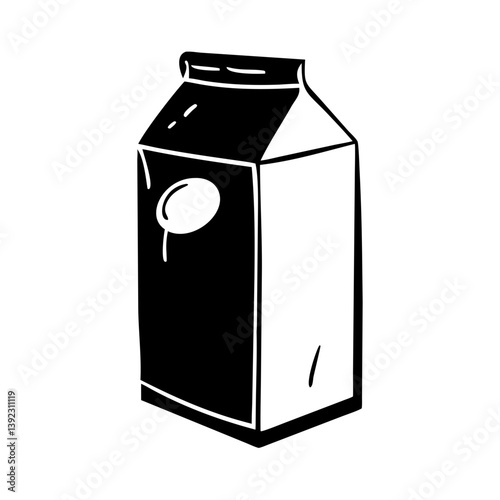milk carton icon, milk carton line art - simple line art of milk carton, perfect for milk carton logos and icons