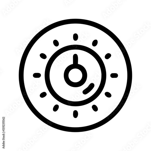 Dial Icon Representing Control or Adjustment Icon Design