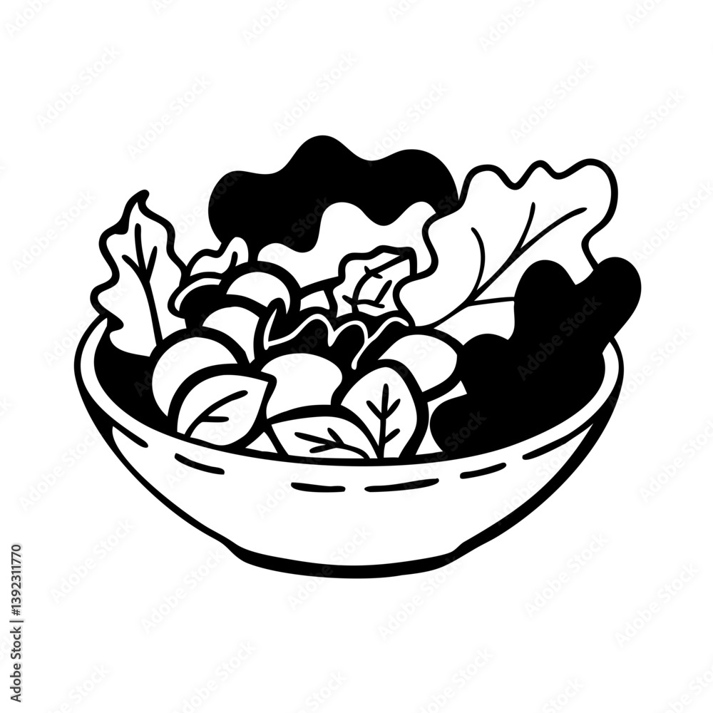 mixed greens salad icon, mixed greens salad line art - simple line art of mixed greens salad, perfect for mixed greens salad logos and icons mixed greens salad icon, mixed greens salad line art - simple line art of mixed greens salad, perfect for mixed greens salad logos and icons