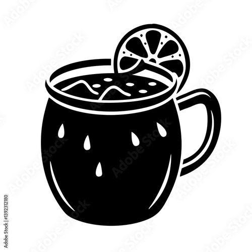 moscow mule in copper mug icon, moscow mule in copper mug line art - simple line art of moscow mule in copper mug, perfect for moscow mule in copper mug logos and icons
