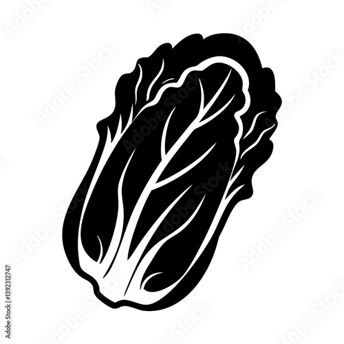 napa cabbage icon, napa cabbage line art - simple line art of napa cabbage, perfect for napa cabbage logos and icons