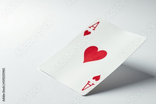 Close-up of a flipped playing card against a white background , hearts, black, isolated