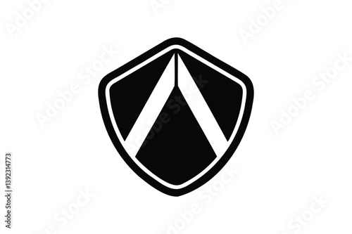  Safety reflector silhouette on white background
