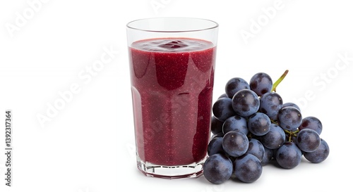 Wallpaper Mural Grape Smoothie in Glass with Fresh Grapes on White Background Torontodigital.ca