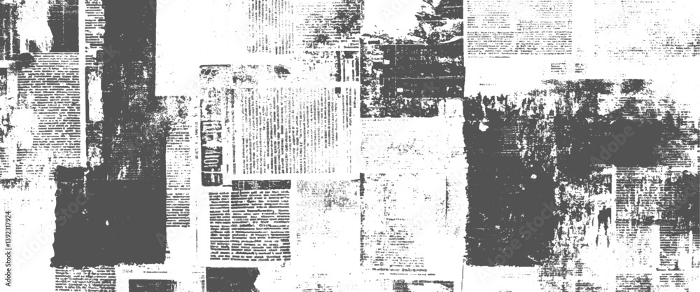 Vector old vintage old newspapers template texture with the words.