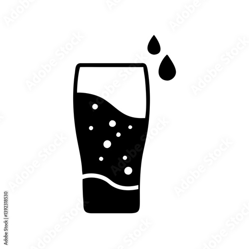 seltzer water icon, seltzer water line art - simple line art of seltzer water, perfect for seltzer water logos and icons