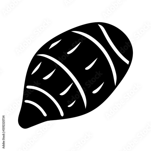 taro root icon, taro root line art - simple line art of taro root, perfect for taro root logos and icons