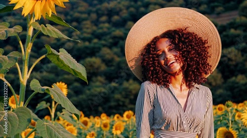 The Woman in Sunflower Field