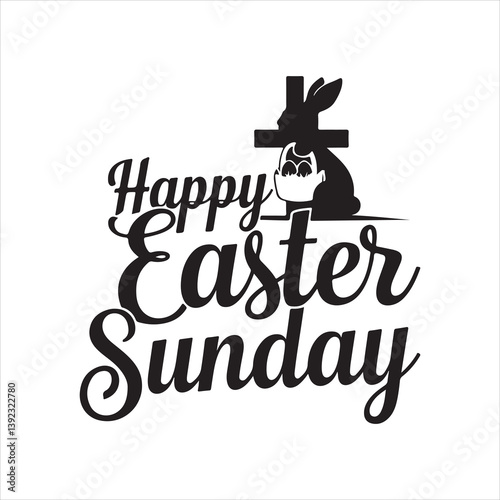 easter sunday silhouette vector art
