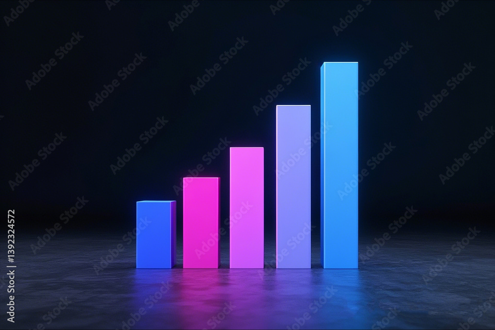 Glowing Analytics Display on Dark Interface Glowing Analytics Display on Dark Interface
