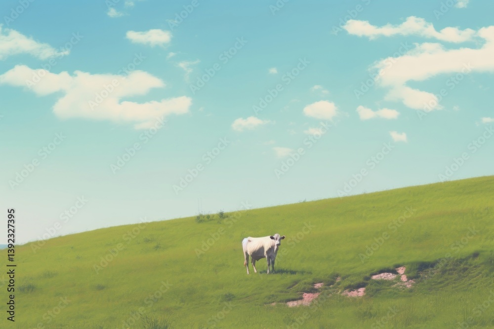 Obraz premium Farm grassland landscape livestock.