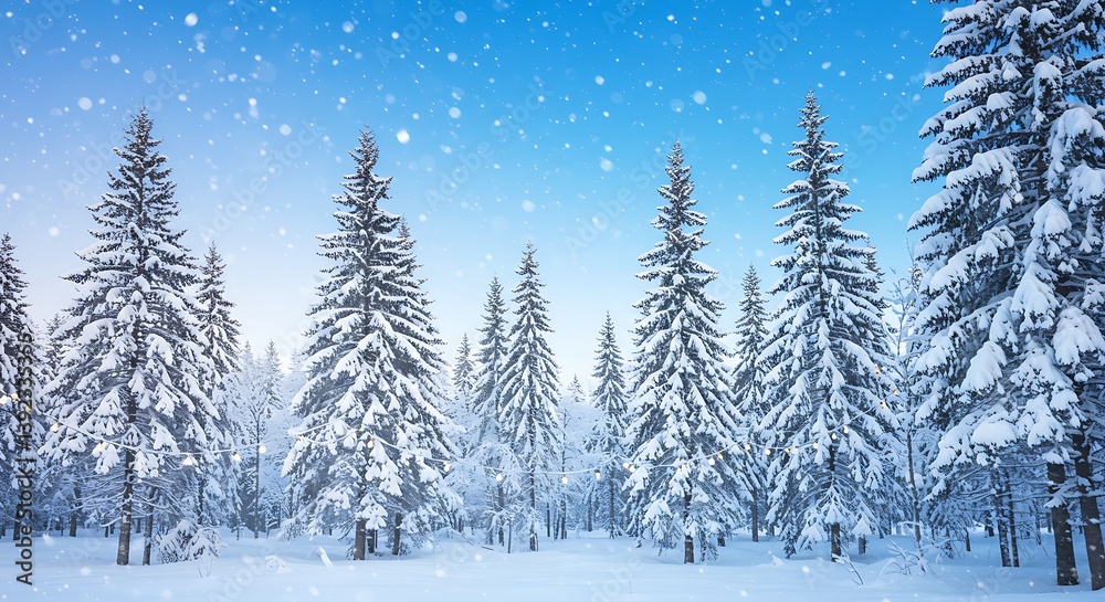 Naklejka premium Winter's Embrace AI Generated