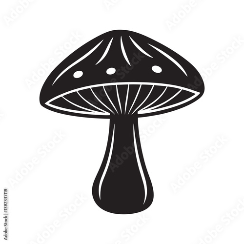 Mushroom fungi fungus nature forest toadstool edible mycology wild autumn food plant drawing vector art design