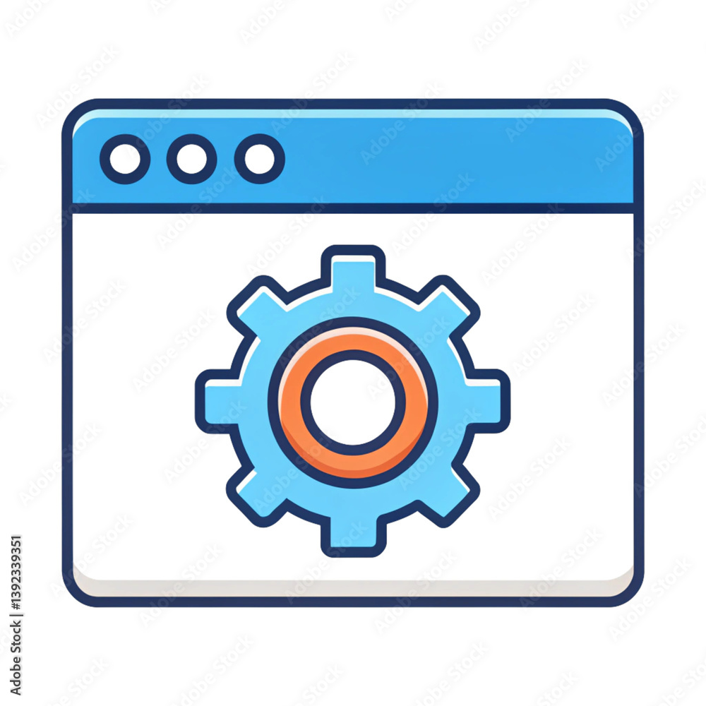 Web Page Setting IconColored Outline Icon Web Page Setting IconColored Outline Icon