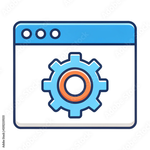 Web Page Setting IconColored Outline Icon photo