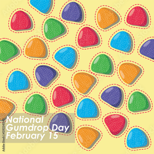Vector Design National Gumdrop Day – February 15.