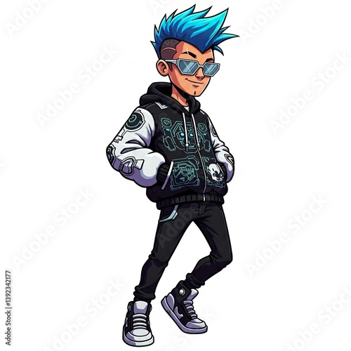 cool hip hop dancer in black