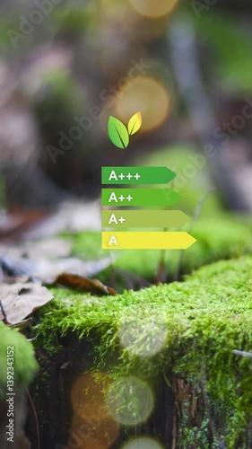 Green city concept, ecological transition and energy renovation, energy saving and ecology.Vertical video.