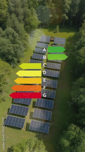 Green city concept, ecological transition and energy renovation, energy saving and ecology.Vertical video.Green energy concept.