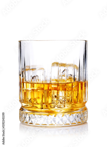 Wallpaper Mural A classic whiskey glass filled with golden amber whiskey Torontodigital.ca