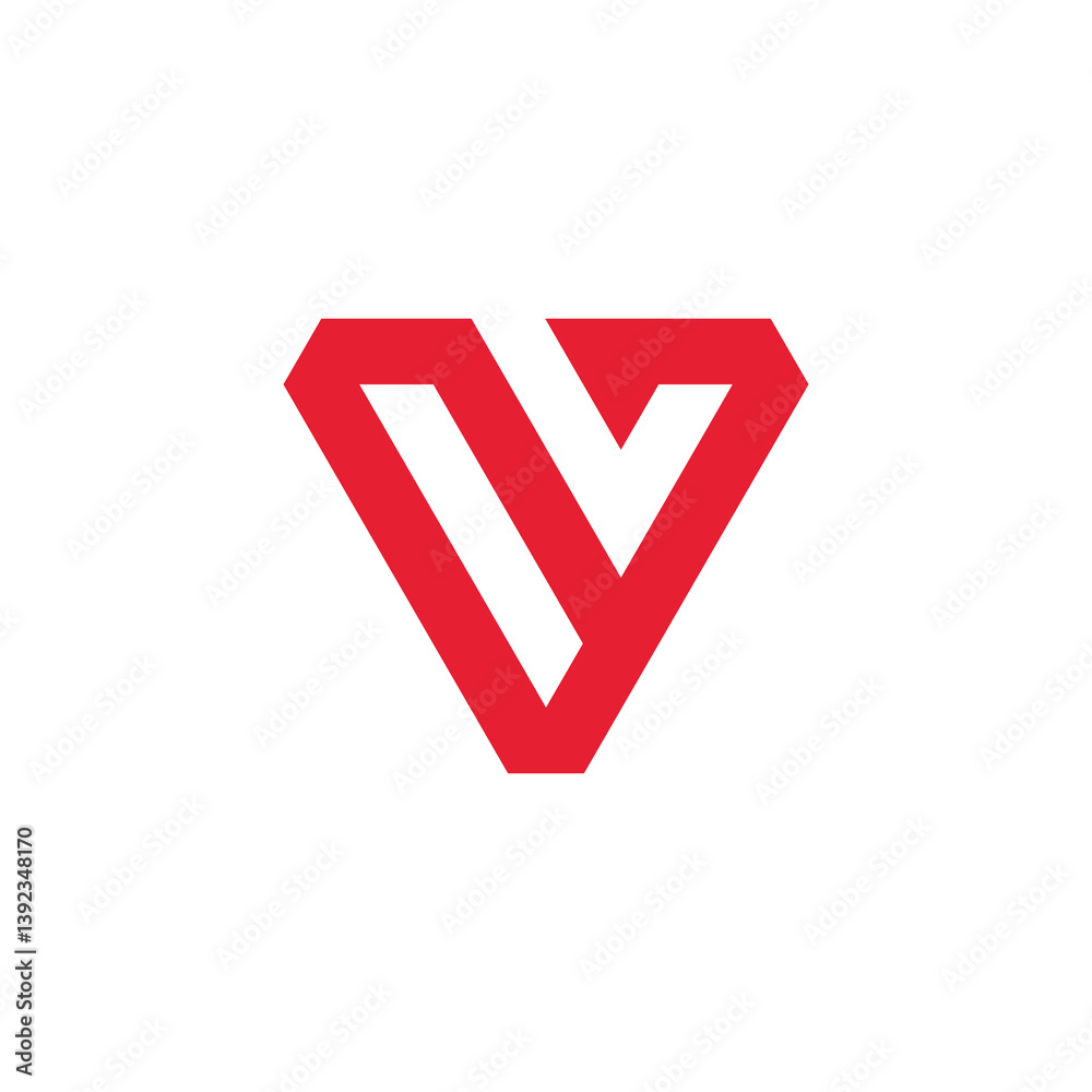 Abstract Geometric Letter V Logo design vector template isolated on white background Abstract Geometric Letter V Logo design vector template isolated on white background