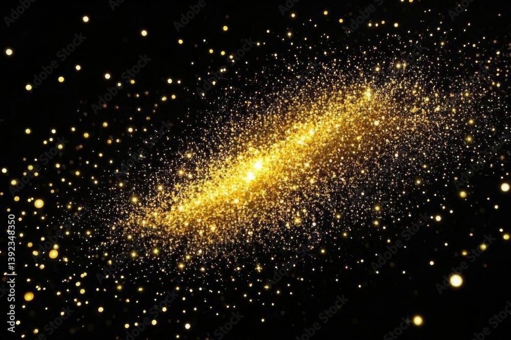 Obraz premium a close up of a galaxy with many gold dust