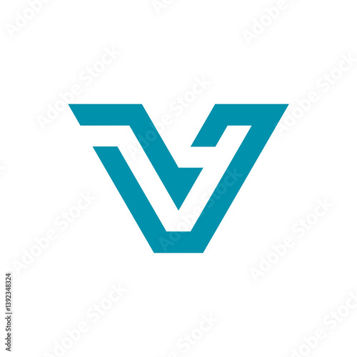 Free Download Abstract Geometric Letter V Logo design vector template isolated on white background - GFXLoad