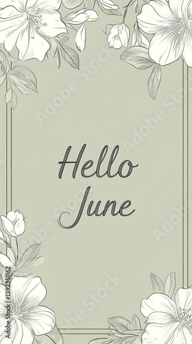 Elegant floral greeting for june arrival