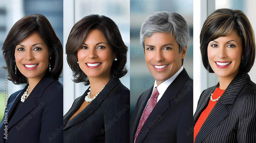 a collection of diverse professionals, exuding confidence and expertise, with a polished corporate image a collection of diverse professionals, exuding confidence and expertise, with a polished corporate image