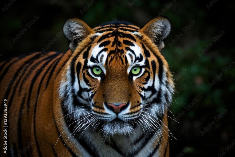 Fototapeta premium there is a tiger that is looking at the camera