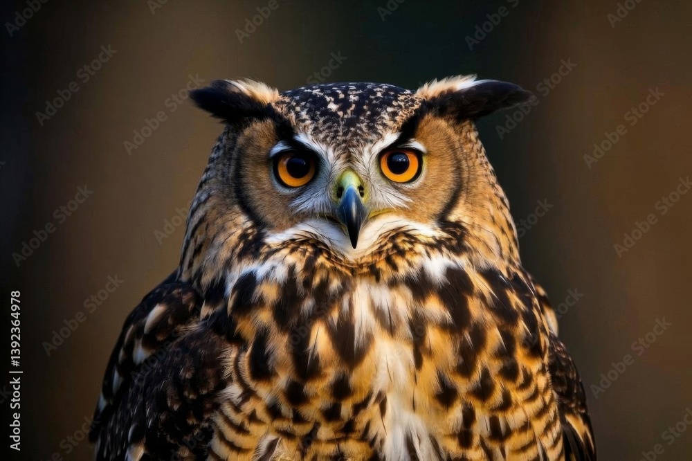 there is a close up of a owl with a very big eyes there is a close up of a owl with a very big eyes