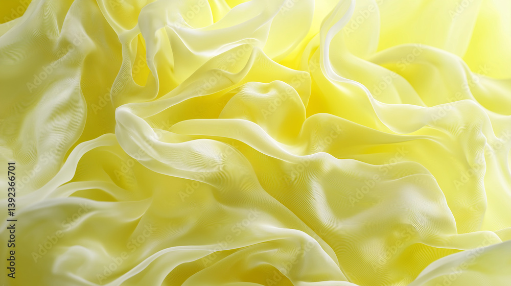 Obraz premium background Abstract vibrant flowing fabric folds yellow colour