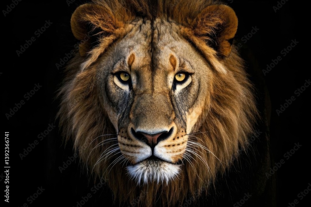 arafed lion with a black background and a black background arafed lion with a black background and a black background