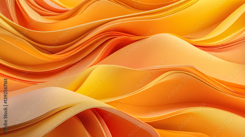 Obraz premium Abstract Orange Waves Background.
