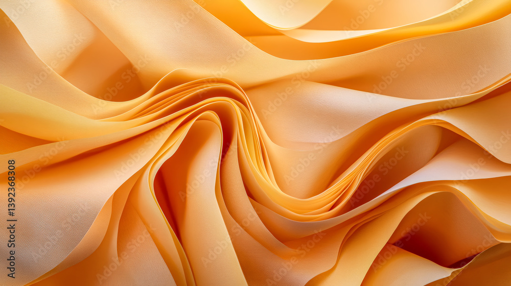 Fototapeta premium Abstract Orange Paper Waves
