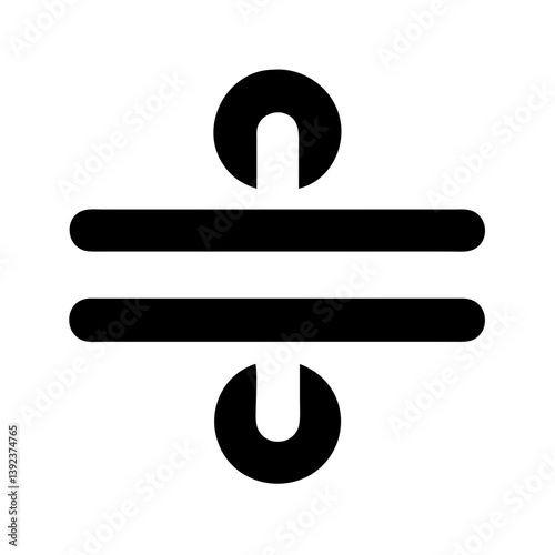 Division Symbol Representing Mathematical Operation Icon Design