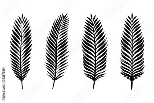 palm tree silhouette, palm tree Icon, palm tree silhouette vector illustration