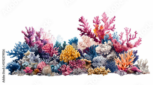 Fototapeta Naklejka Na Ścianę i Meble -  coral reef drawing illustration
