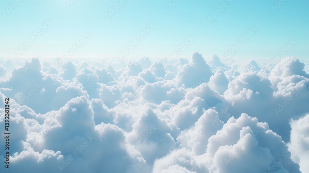 Aerial View Of Soft White Clouds Against Blue Sky Aerial View Of Soft White Clouds Against Blue Sky