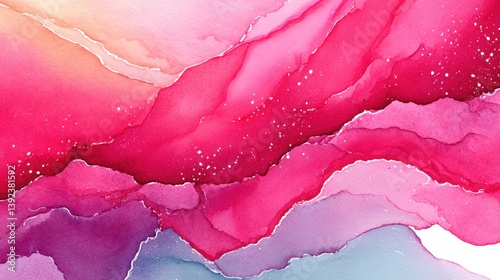 Pink watercolor abstract background. Watercolor pink background. Abstract pink texture.