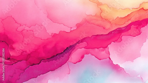 Pink watercolor abstract background. Watercolor pink background. Abstract pink texture.