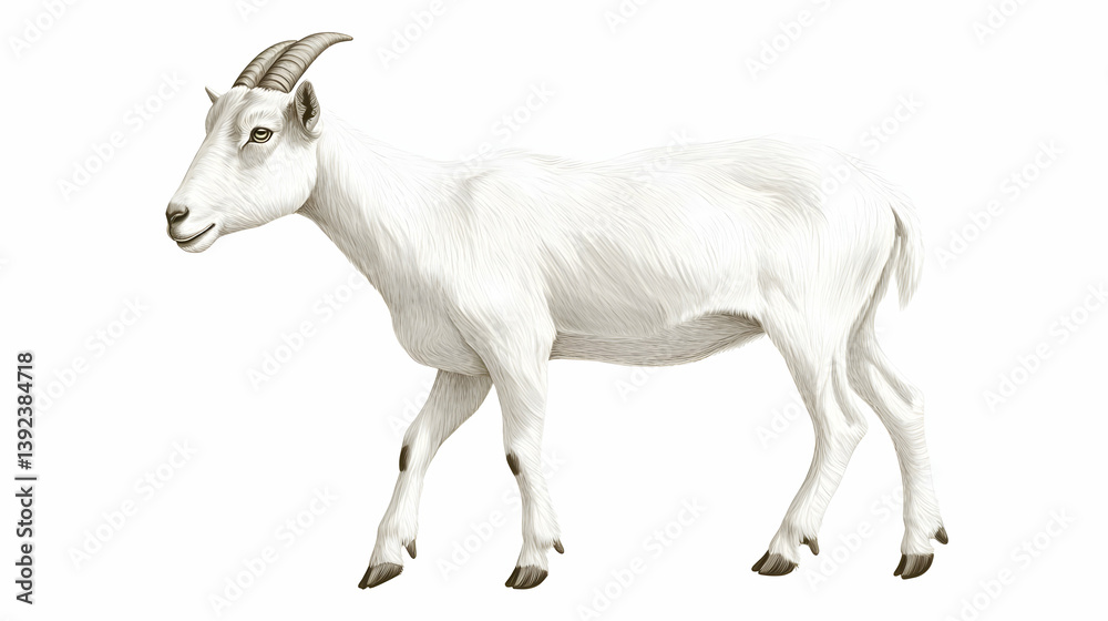 Fototapeta premium goat drawing illustration