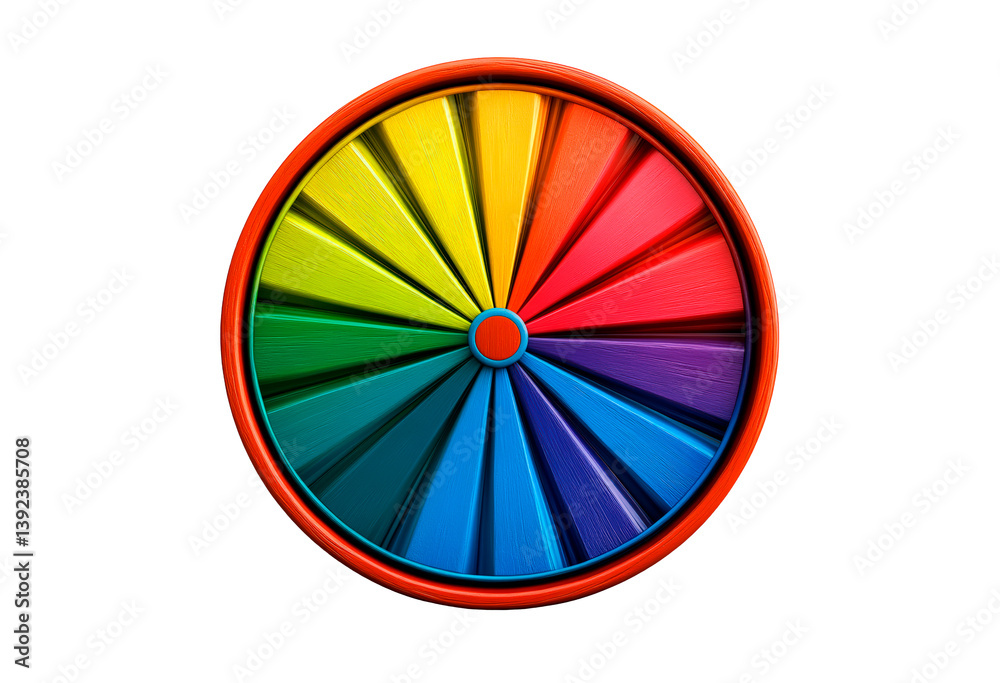 Obraz premium Vibrant color wheel showcasing a gradient isolated on transparent background